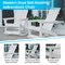 Merrick Lane Wellington UV Treated All-Weather Polyresin Adirondack Rocking Chair for Patio, Sunroom, Deck and More